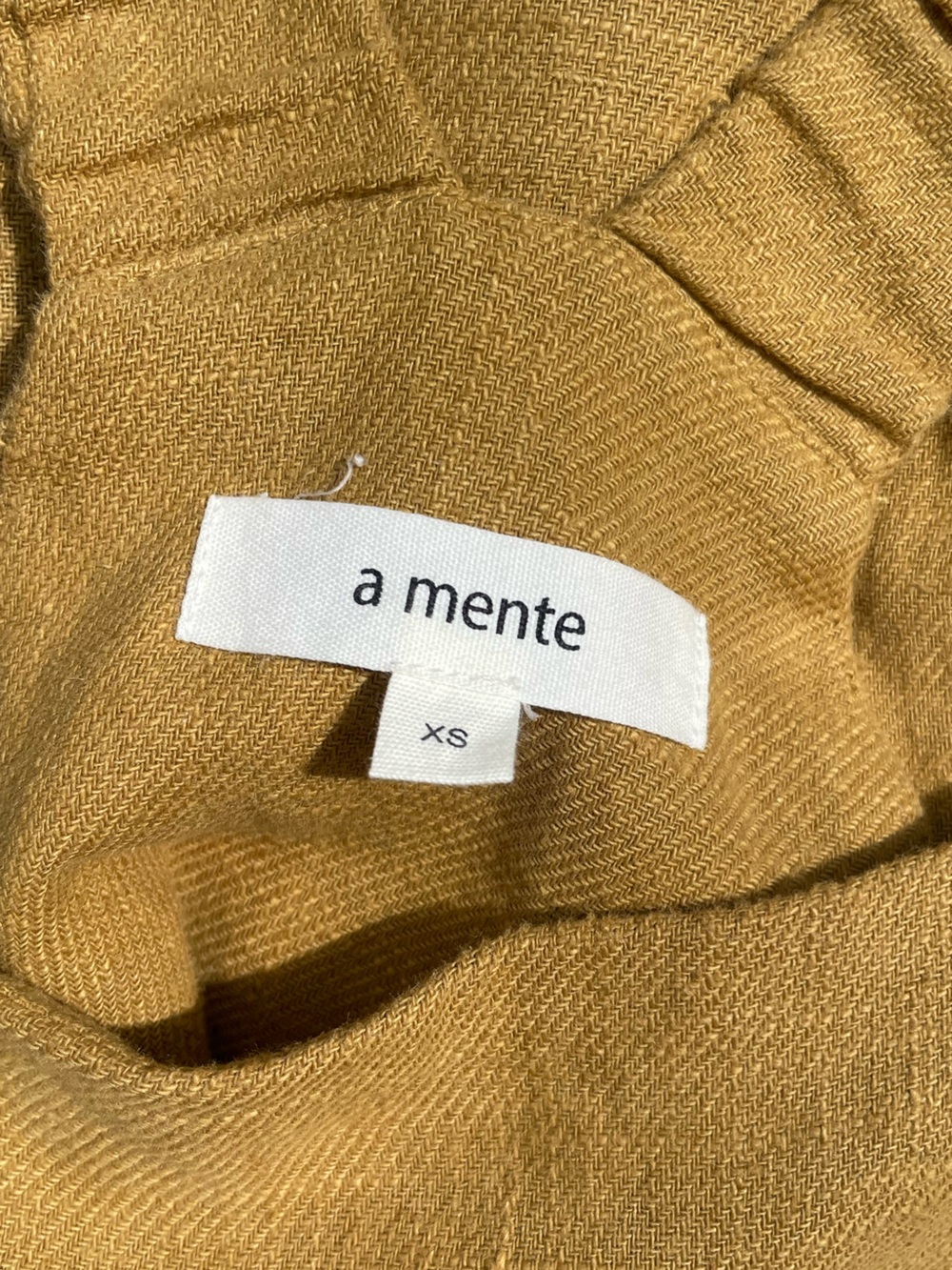 Women's Mustard Linen Overall Jumpsuit - Picture 6 of 6